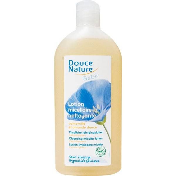 Organic chamomile and sweet almond micellar baby cleansing lotion – 300 ml  at 7,20 € - Douce Nature