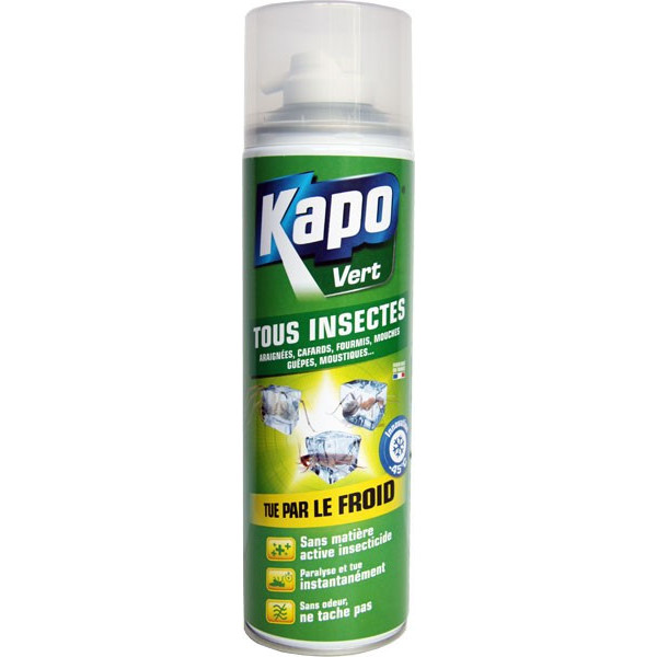 Aérosol tous insectes effet givrant - 500 ml - Kapo Vert à 12,50 €