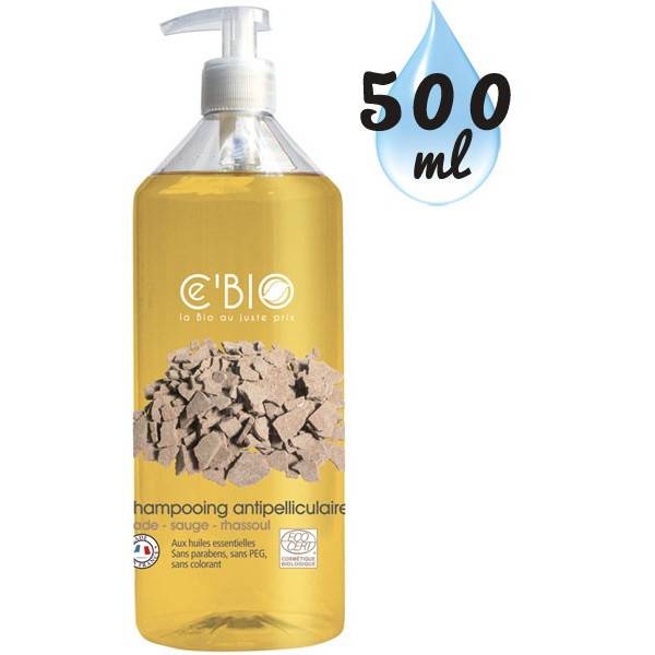Shampooing Anti-pelliculaire Cade Sauge Rhassoul – 500 ml à 7,70 € - Ce'bio
