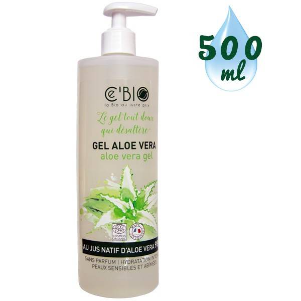 Gel Aloe Vera 98% sans parfum - 500 ml - Ce'Bio à 12,40 €