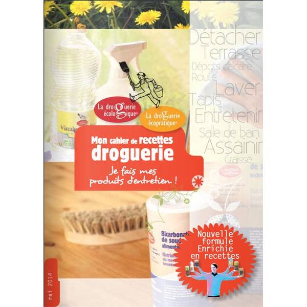 Cahier de recettes Droguerie "Je fais mes produits d'entretien" à 2,70 € -  La Droguerie Ecologique