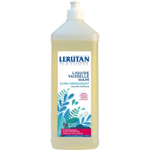 Liquide vaisselle main ultra dégraissant - 1 litre à 5,25 € - Lerutan