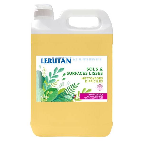 Sols et surfaces lisses bio - nettoyages difficiles - 5 litres à 24,90 € -  Lerutan