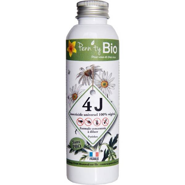 Insecticide 4J concentré au pyrèthre végétal – Penntybio à 17,90 €  Conditionnement 125 ml