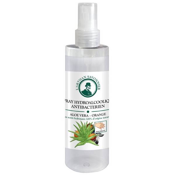 Spray hydroalcoolique antibactérien bio Aloe vera et orange - 100 ml à 3,50  €