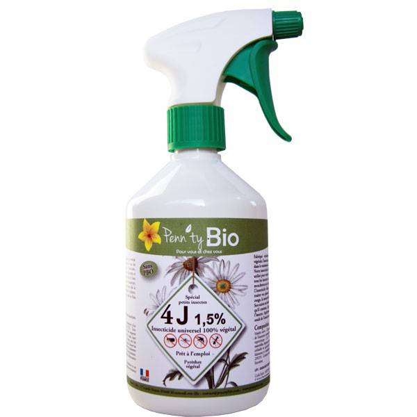 Insecticide 4J dilué 1,5% - Spécial Petits insectes - Prêt à l'emploi –  Penntybio à 4,90 € Conditionnement 500 ml