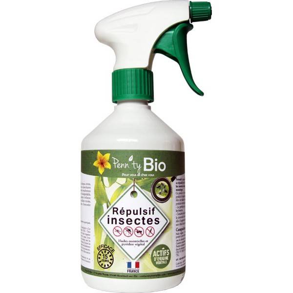 Répulsif insectes dilué au pyrèthre végétal - Prêt à l'emploi à 9,50 € -  Penntybio Conditionnement 500 ml
