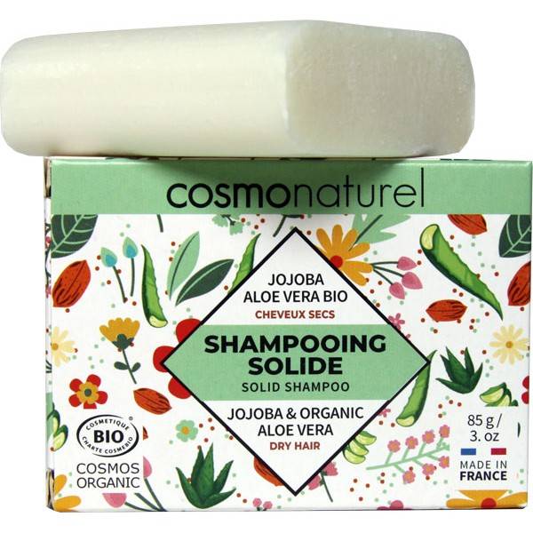 Shampooing solide cheveux secs Jojoba Aloe vera Bio - 85gr à 7,90 € - Cosmo  Naturel