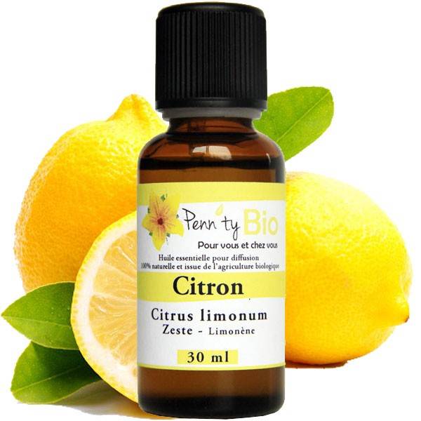 Citron Bio - Zeste - Huile essentielle à 6,10 € - Penntybio Conditionnement  30 ml