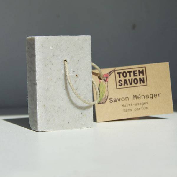 Multi-purpose household soap with wood ash - 100 grs at 4,80 € - Totem Savon
