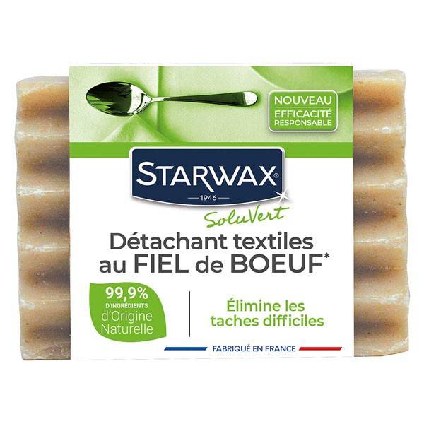 Savon détachant textiles au fiel de bœuf - 100 gr à 5,40 € - Starwax  Soluvert