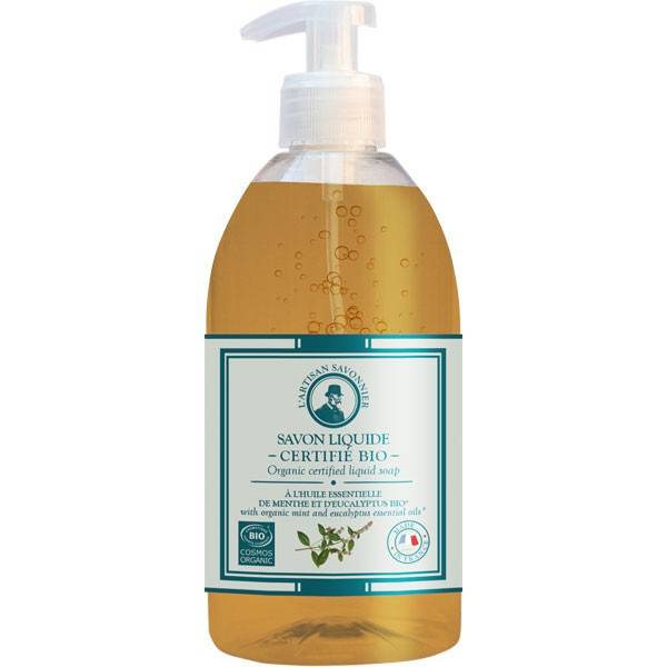 Liquid soap with organic mint and eucalyptus essential oils – 500 ml at  5,04 € - L'Artisan Savonnier