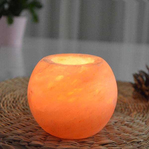 Bougeoir en Cristal de Sel d'Himalaya Sphère - 900 grs à 12,90 € - Zen Arôme