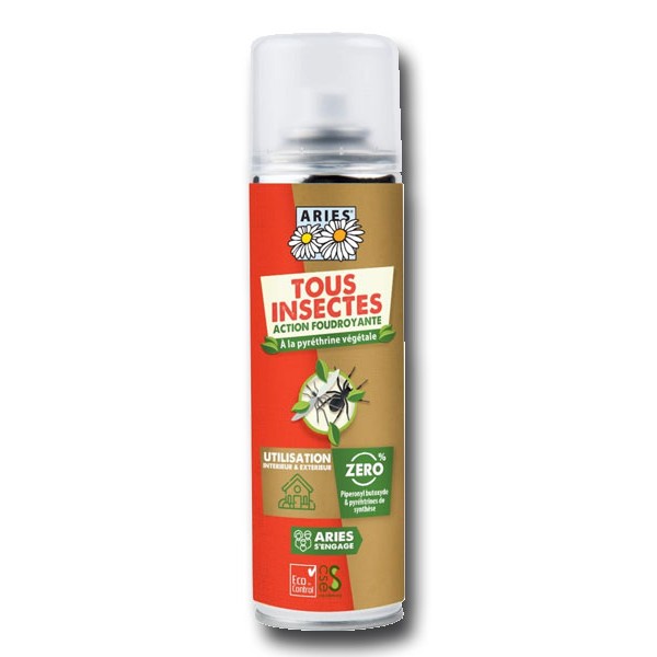 Aérosol insecticide naturel Tous Insectes - Pistal à 16,20 € - Aries  Conditionnement 200 ml