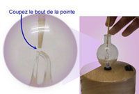 nettoyage d'une verrerie à l'aide d'un bâtonnet