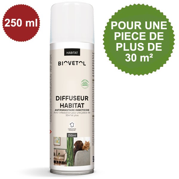Fogger Habitat aux actifs d'origine végétale - Pièce de plus de 30 m² - Biovétol