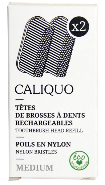 Lot de 2 recharges pour brosse à dents Médium - Caliquo - Vue 1