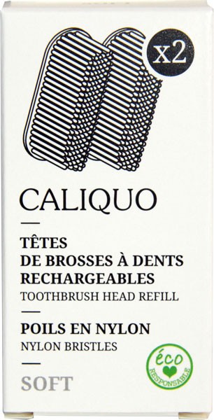 Lot de 2 recharges pour brosse à dents souples - Caliquo - Vue 1