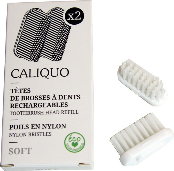Lot de 2 recharges pour brosse à dents souples - Caliquo - Vue 2
