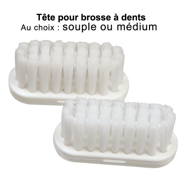 Lot de 2 recharges pour brosse à dents - Souples ou Médium - Caliquo