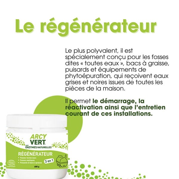 Avantages régénérateur fosses septiques Arcyvert