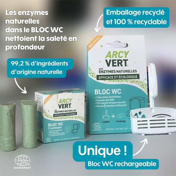 Avantages bloc WC panier + recharge blocs Arcyvert
