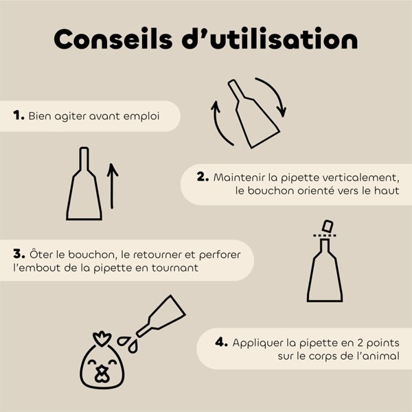 Conseils d'utilisation pour les pipettes insectifuge Bio pour animaux à plumes de basse cour - Biovétol