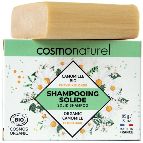 Shampooing solide cheveux blonds Camomille Bio - 85gr - Cosmo Naturel