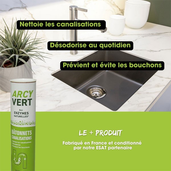 Avantages des bâtonnets canalisations et siphons Arcyvert