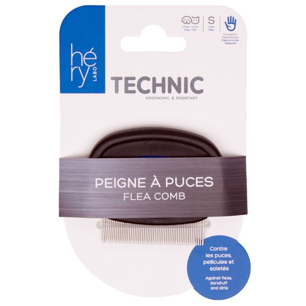 Peigne à puces chien/chat Technic- 54 dents - Taille S