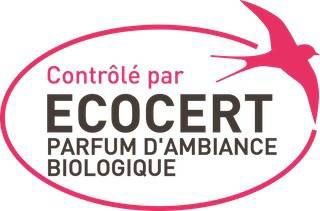 Logo Ecocert pour le désodorisant Pin Eucalyptus Arcyvert