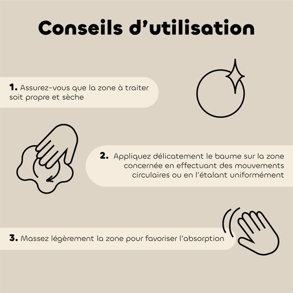 Conseils d'utilisation pour le baume nourrissant et apaisant pour chien et chat Biovétol