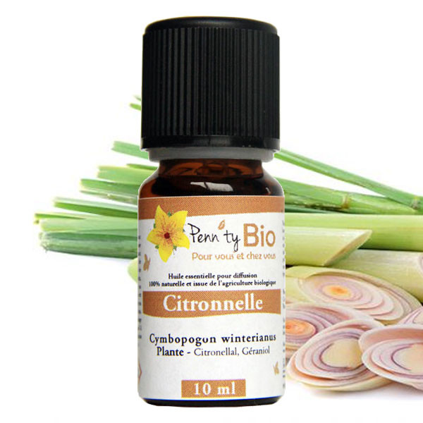 Citronnelle Bio - Feuilles - Huile essentielle Penntybio 10 ml