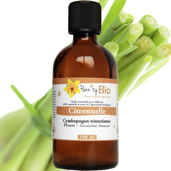 Citronnelle Bio - Feuilles - Huile essentielle Penntybio 100 ml