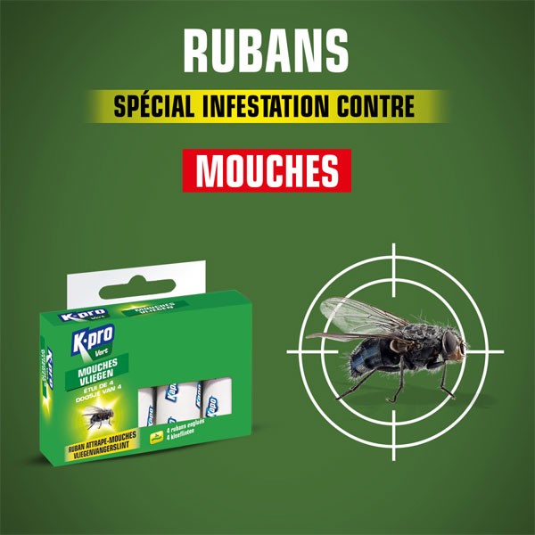 Ruban attrape-mouches - Kpro Vert - Vue 1