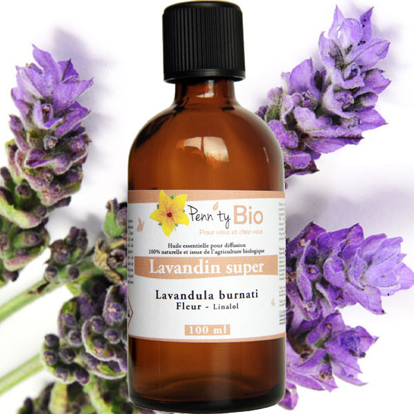 Lavandin super Bio - Plante fleurie - Huile essentielle Penntybio 100 ml