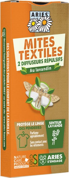 2 diffuseurs répulsif anti-mites textiles - Aries