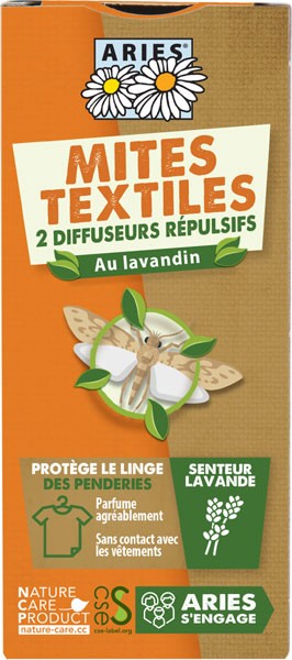 Diffuseur répulsif anti-mites textiles - Aries - Vue face
