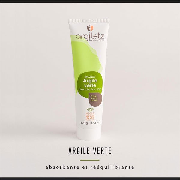 Masque argile verte peaux grasses 100 gr - Argiletz - Vue 2