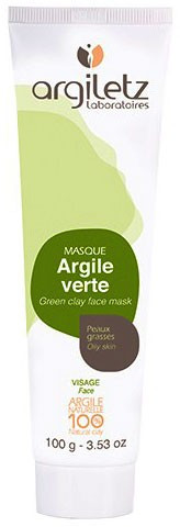Masque argile verte peaux grasses 100g - Argiletz