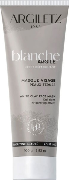 Masque argile blanche - Peaux Ternes - 100 ml - Argiletz