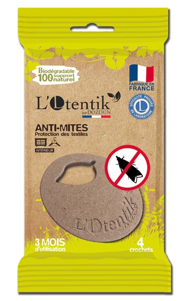4 Crochets anti-mites protection textiles - L'Otentik