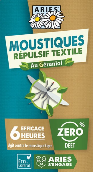 Zoom étiquette pour l'anti-moustiques - Répulsif textile - 100 ml - Aries