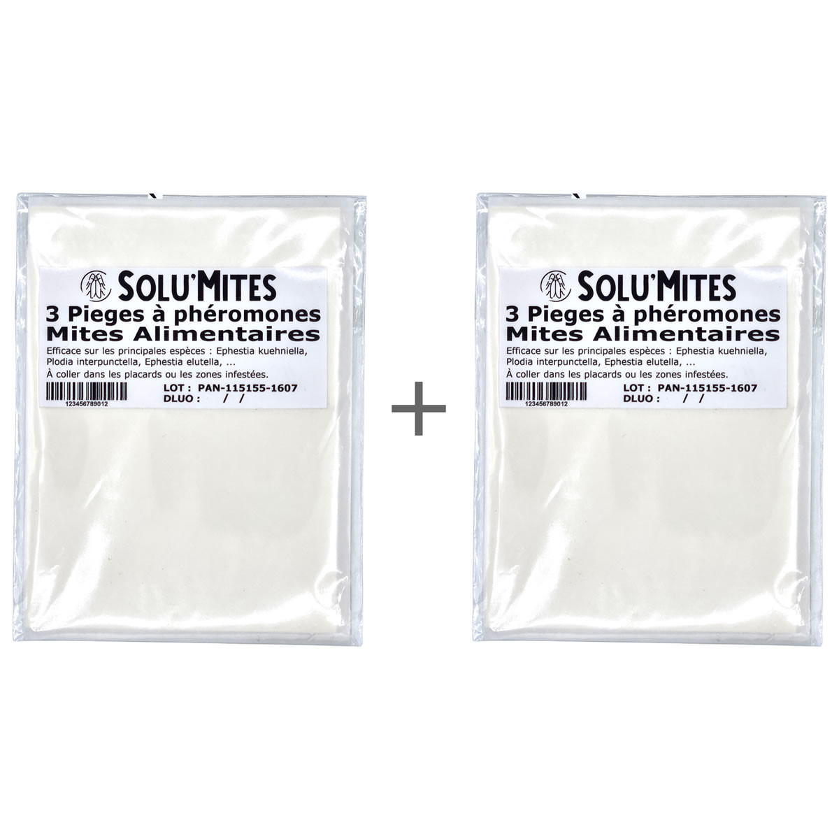 Lot de 2 piège de 3 plaque a pheromones de la mite alimentaire
