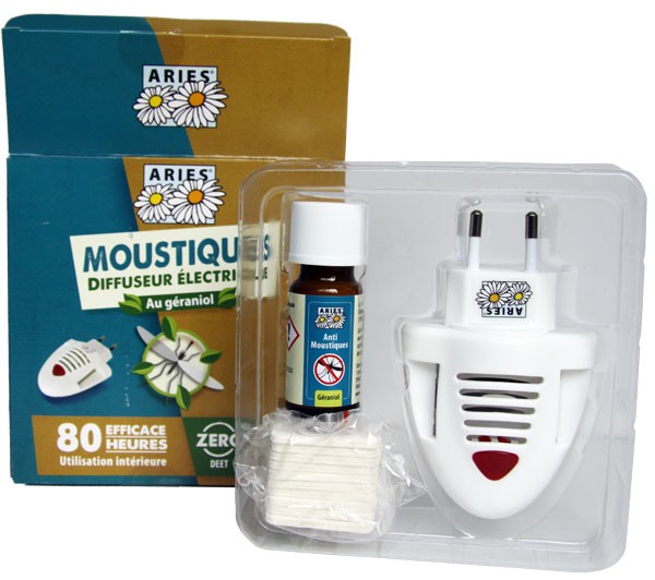 Contenu du diffuseur électrique anti-moustiques au géraniol - Aries