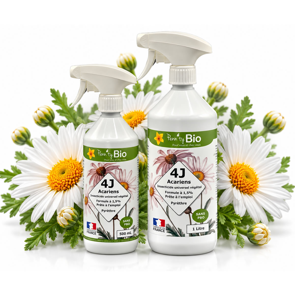Insecticide 4J dilué 1.5% - Tous insectes  - Prêt à l'emploi
