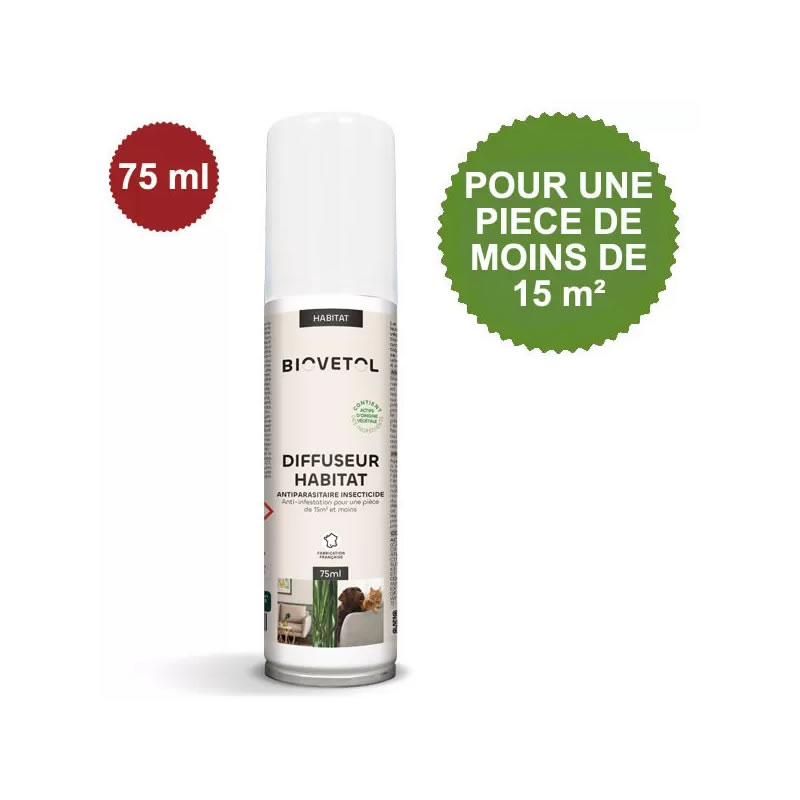 Fogger Habitat aux actifs d'origine végétale - Surface de moins de 15 m² (75 ml)