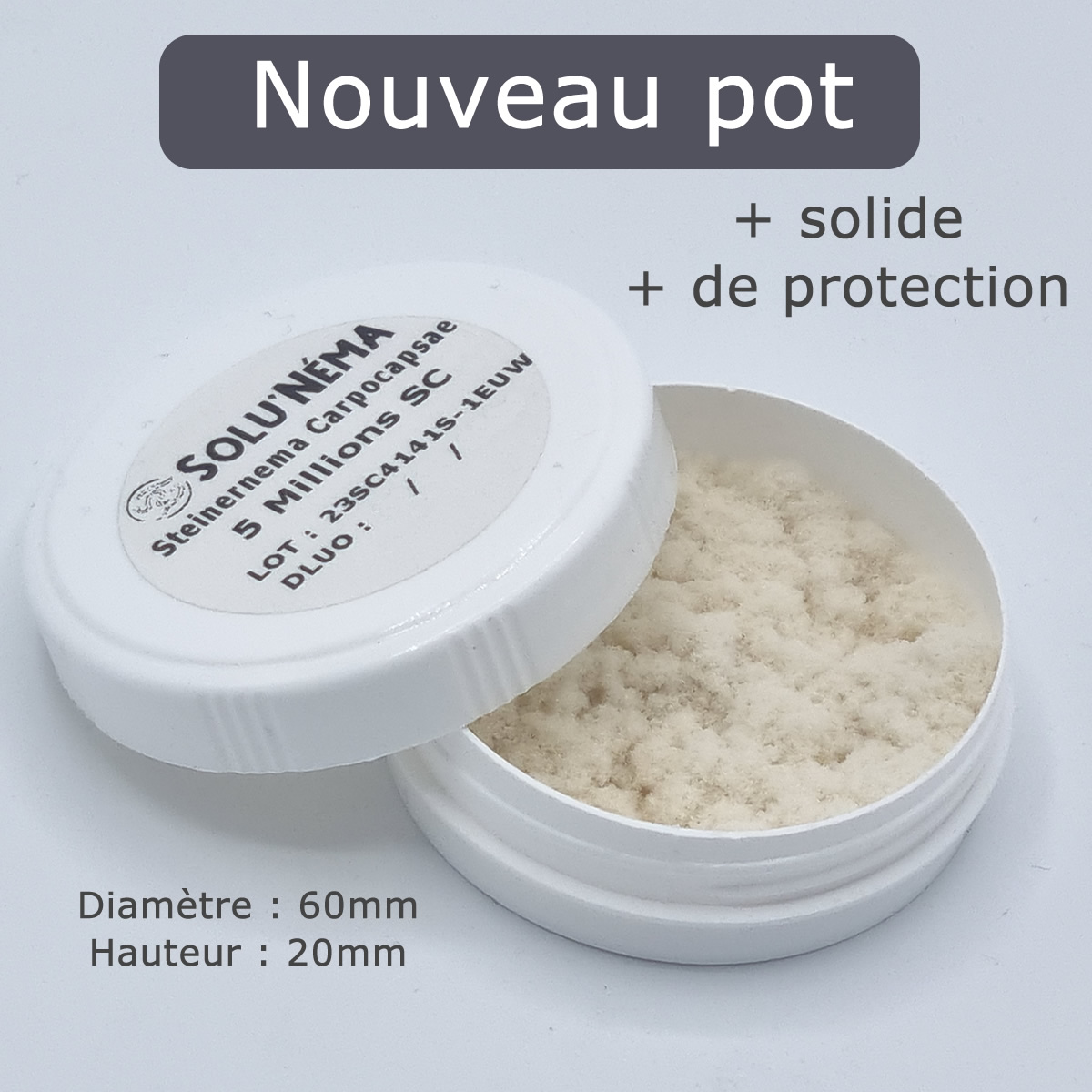 Pot Solunema pour nématodes (3, 5 et 10 millions)