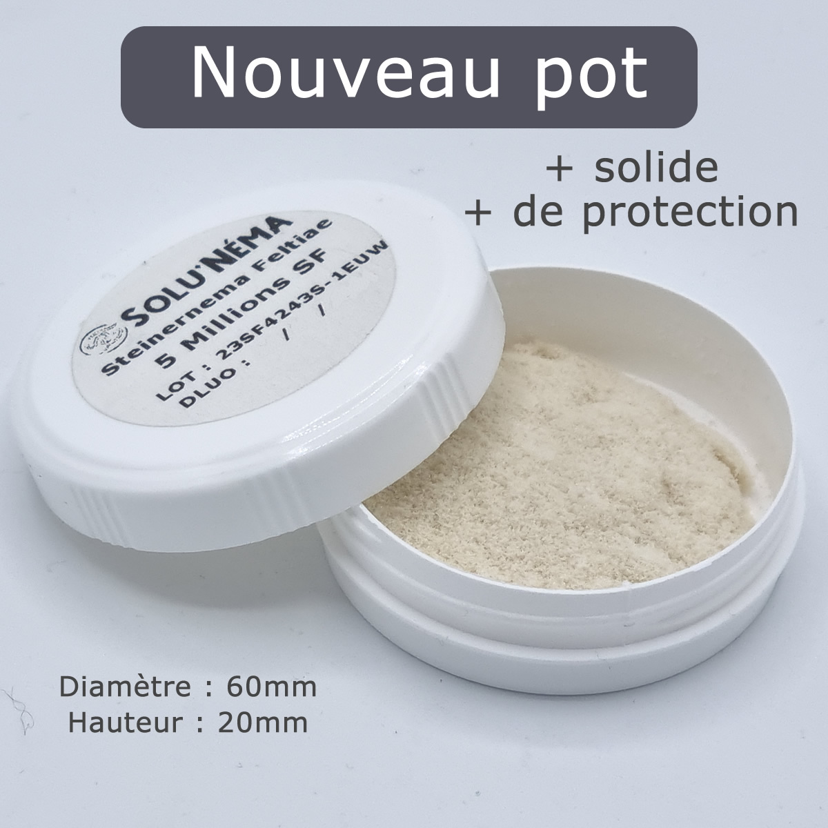 Pot Solunema pour nématodes (3, 5 et 10 millions)