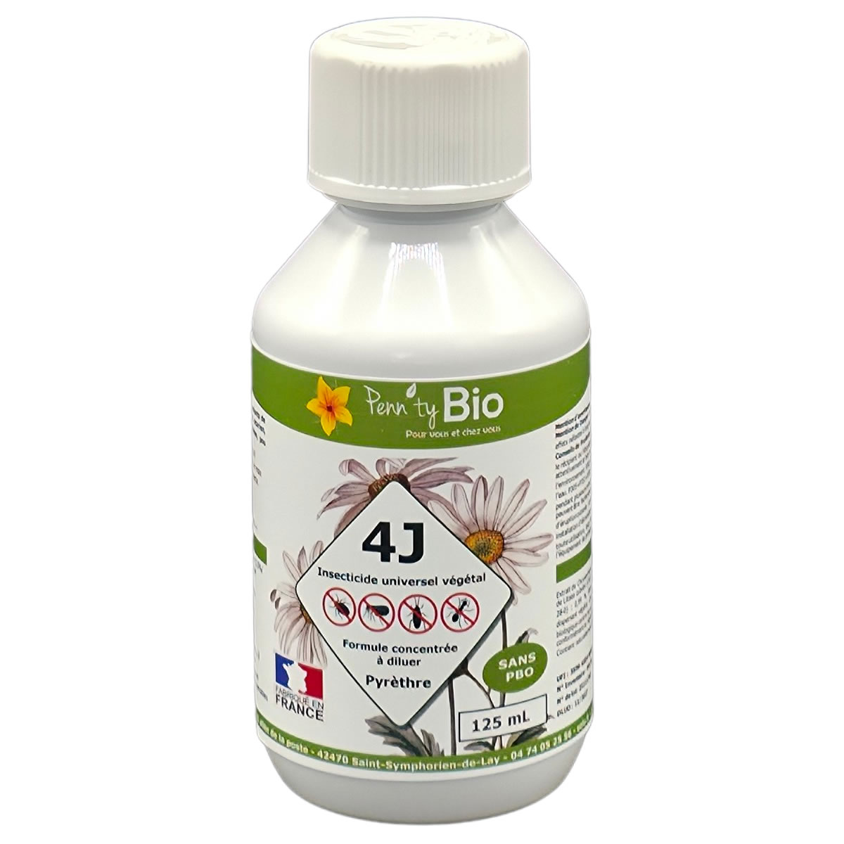 Insecticide 4J concentré - Tous insectes - 125ml
